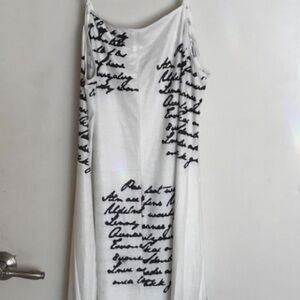 🌴 BEACH SWIMSUIT COVER UP MIDI with FRENCH PRINT WITH ADJUSTABLE STRAPS SZ MED